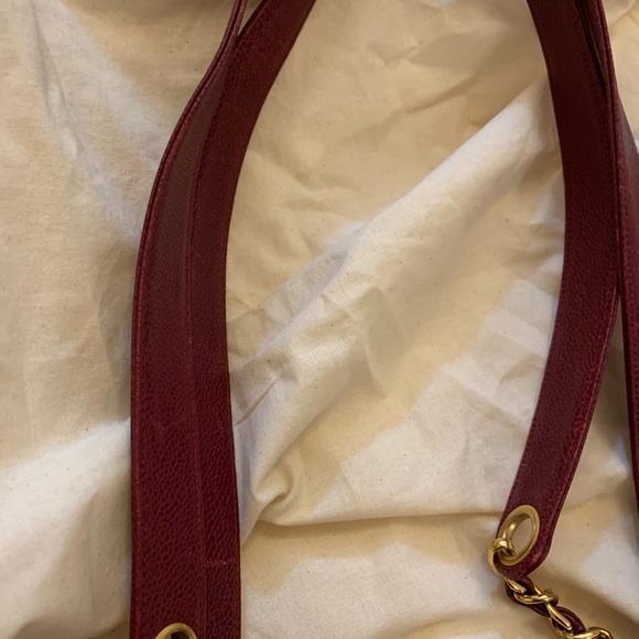 Chanel vintage timeless tote Bordeaux - Picture 4 of 12